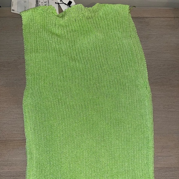 Lime Green Zara Knit Tank, NWT - Picture 2 of 2